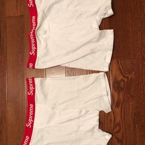 2016 supreme x hanes collab white boxers size med